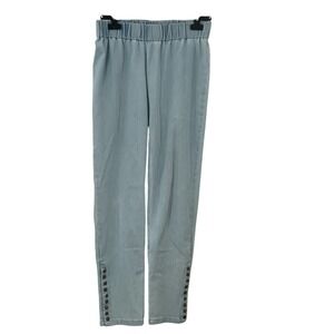 Soft Surroundings Jeans Pull On Light‎ Wash Denim Stretch Snap Ankle Size S